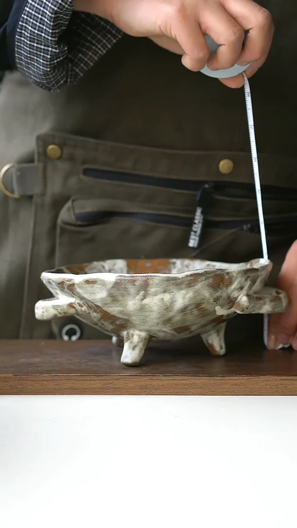 【闪购商品】陶瓷有夏若拙三足双耳碗@4-22