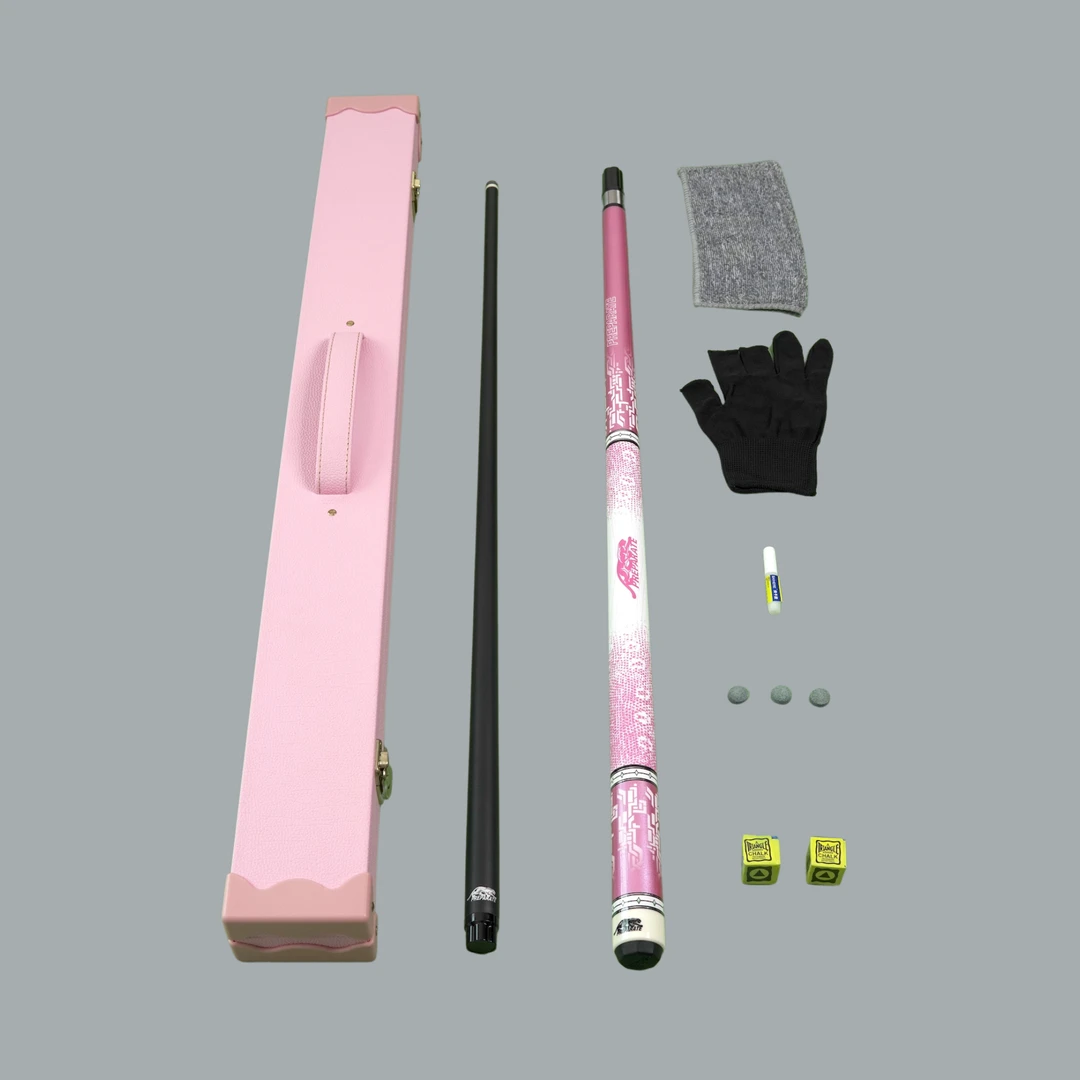 美洲豹粉蔻灵豹同款碳素蟒皮纹后把黑八美式九球斯诺克手工台球杆