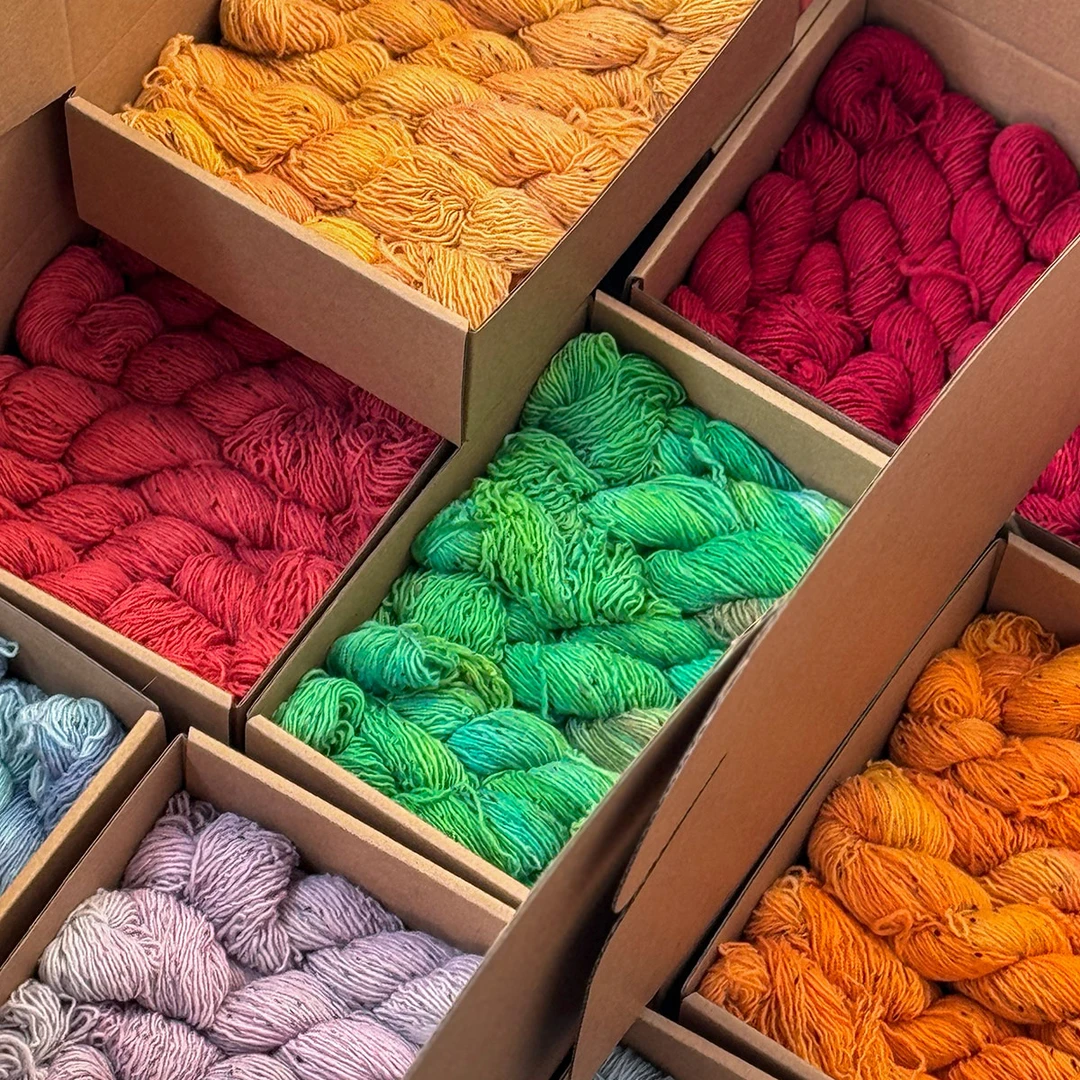 逸致手染花呢线套装6绞一盒羊毛花呢线套盒