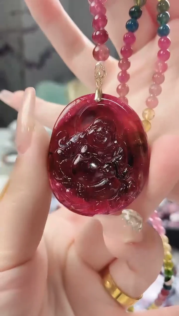 【闪购商品】碧玺佛公项链未镶嵌多人多样性发其一