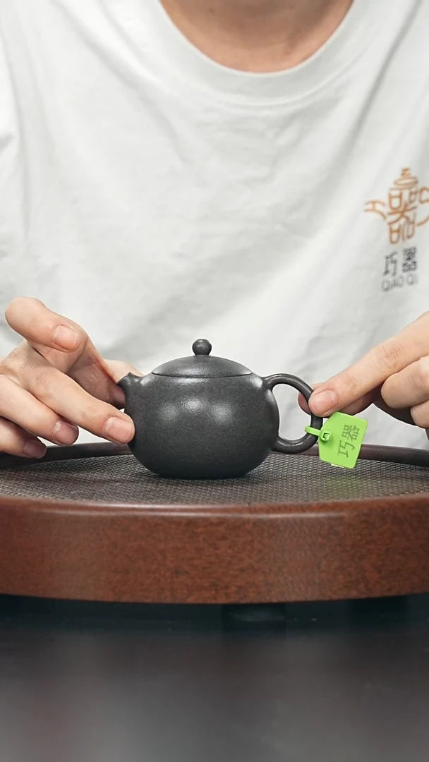 茶壶紫砂河豚西施-还原烧-全手工-（黄降坡）