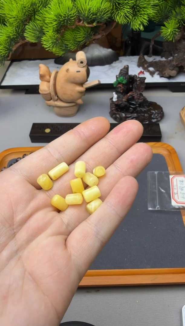 未镶嵌蜜蜡裸石蜜蜡白蜡6mm桶珠多样性发其一