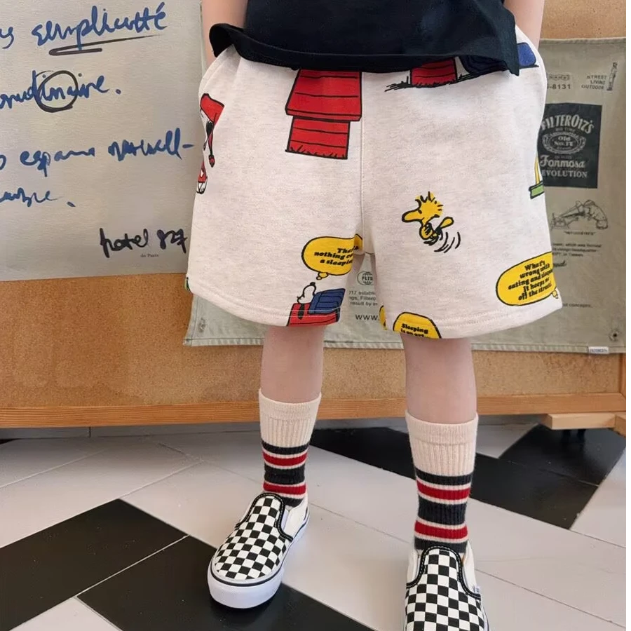 闲闲家 夏季男女童短裤日系dd童装儿童卡通五分裤洋气宽松运动裤