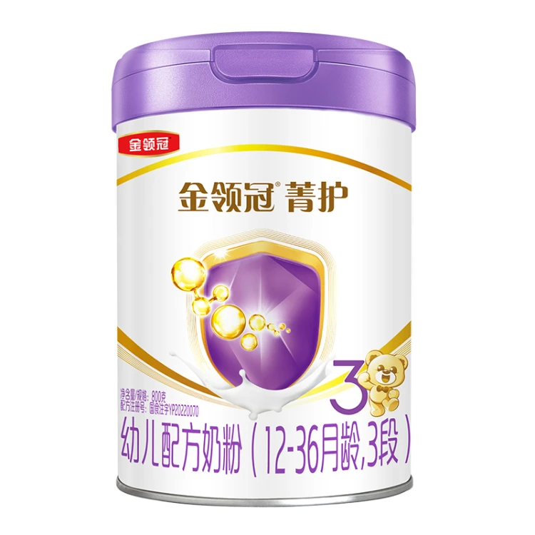伊利金领冠菁护幼儿配方奶粉3段800g