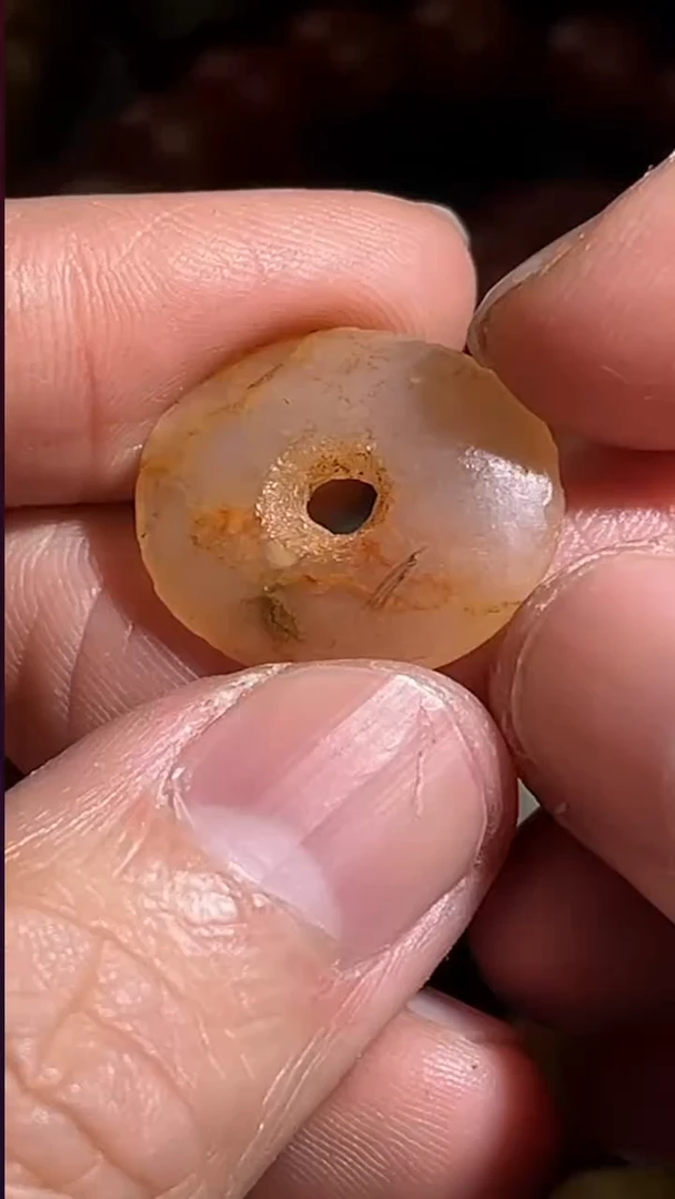 未镶嵌颈饰玛瑙/玉髓pz1125-65平安扣老珠子