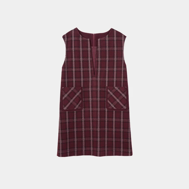 【聆听】秋冬新品 格子百搭休闲百搭小众连衣裙BL3100-S2