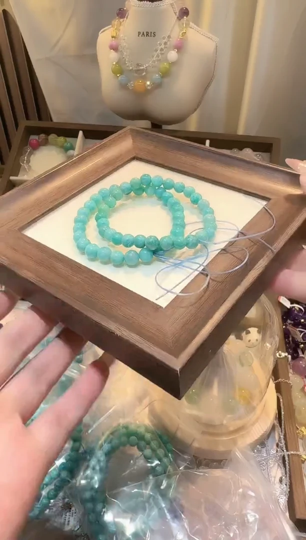 水晶手链未镶嵌孤品天河2条手链7-8mm