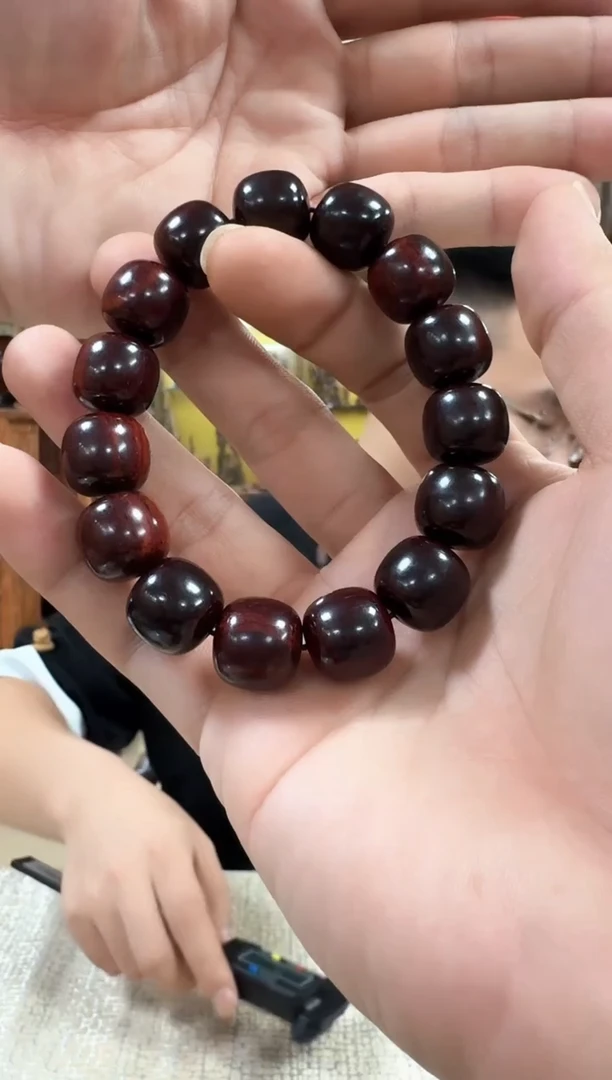 降真香手串/手链尖峰岭  降真香 1.5  苹果珠单圈 多样性发一