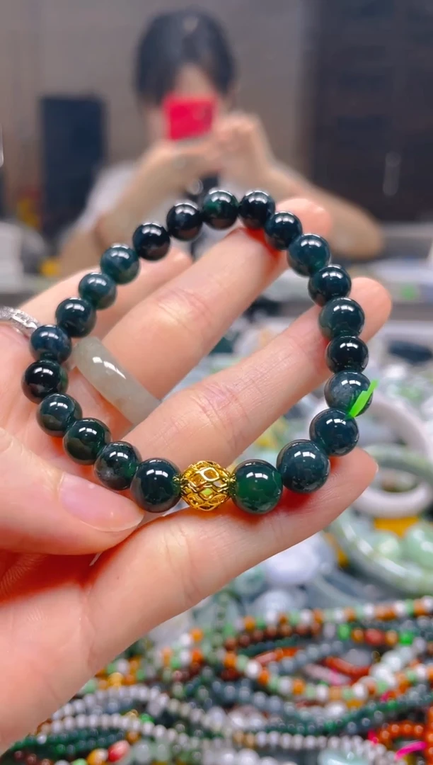 翡翠未镶嵌颈饰7.8MM/K/翡翠A货一图一物