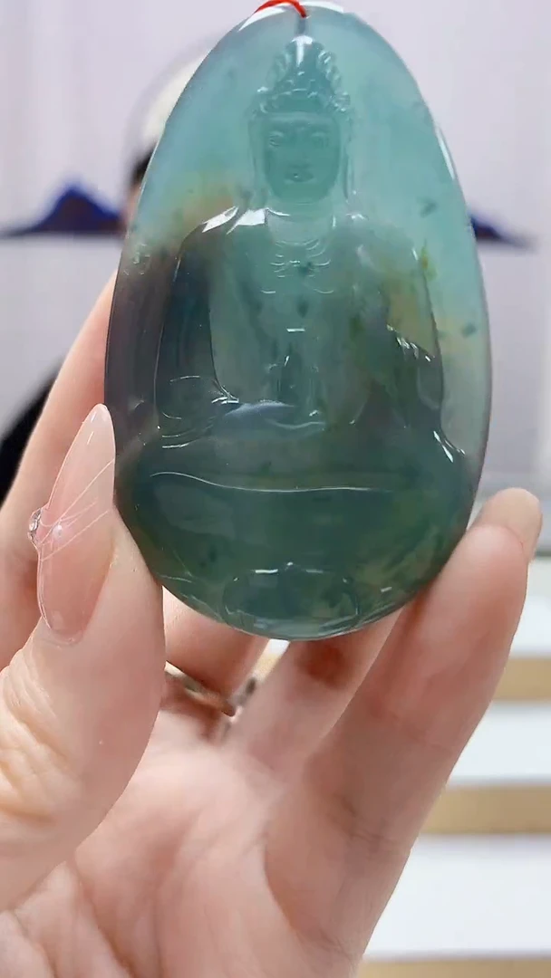 未镶嵌定制翡翠4852DD-毛货挂件85