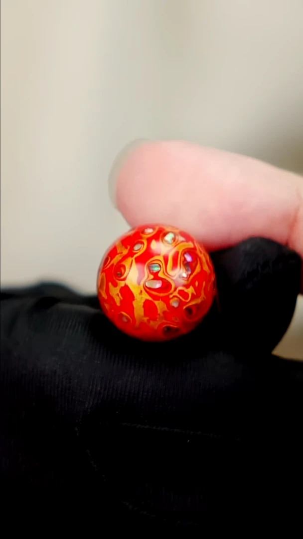 疯子大漆中国红螺钿20mm