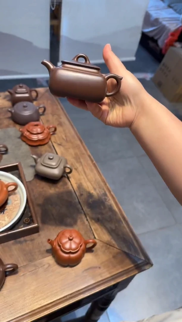 茶壶紫砂凉*开长四方 紫砂壶