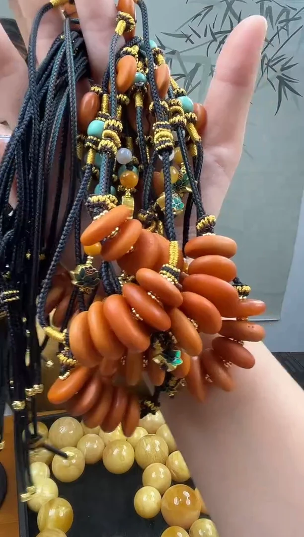 未镶嵌蜜蜡裸石蜜蜡锁骨链多样性发一条