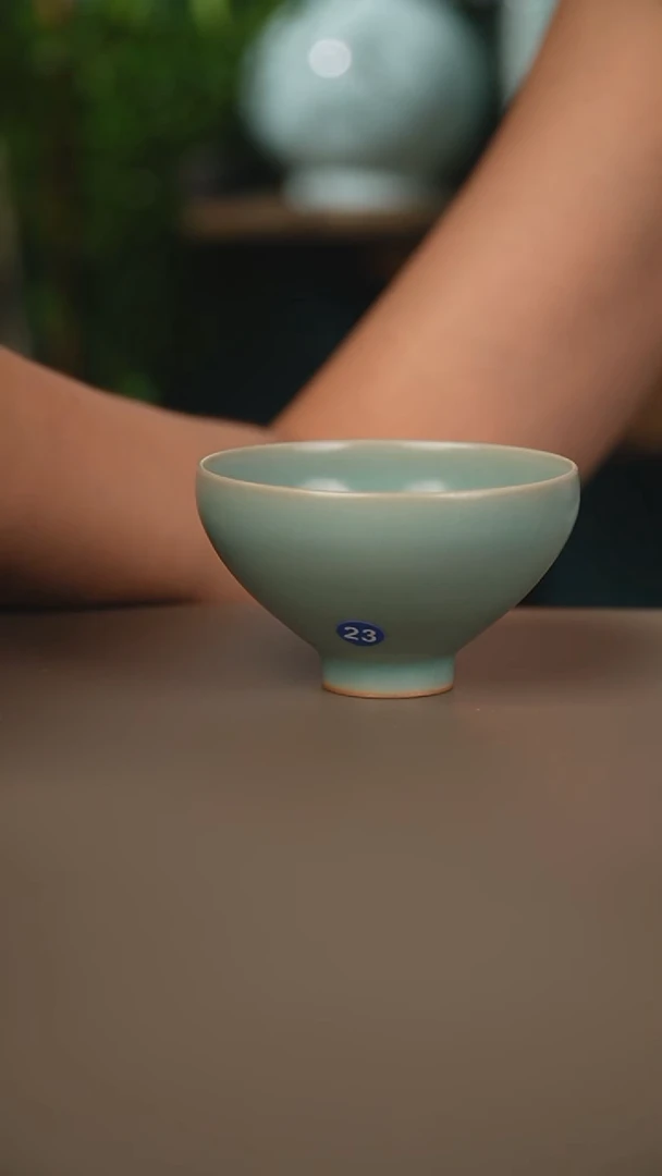 仿古鸡心杯微暇