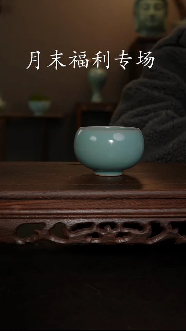 摆件瓷仿古手工禅定杯