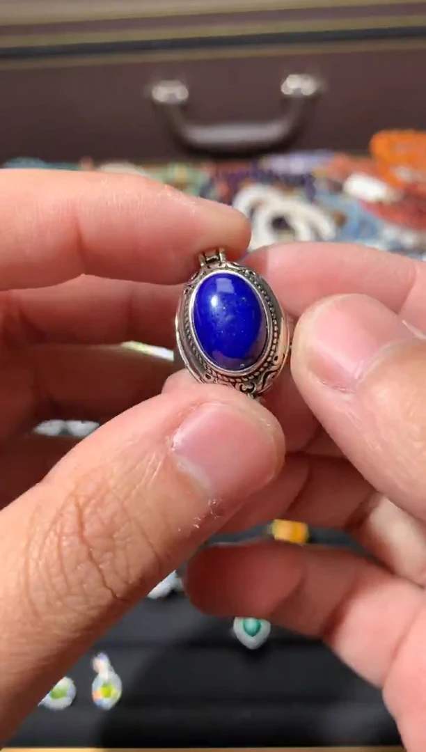 未镶嵌青金石戒指Q62【多样性发其一】