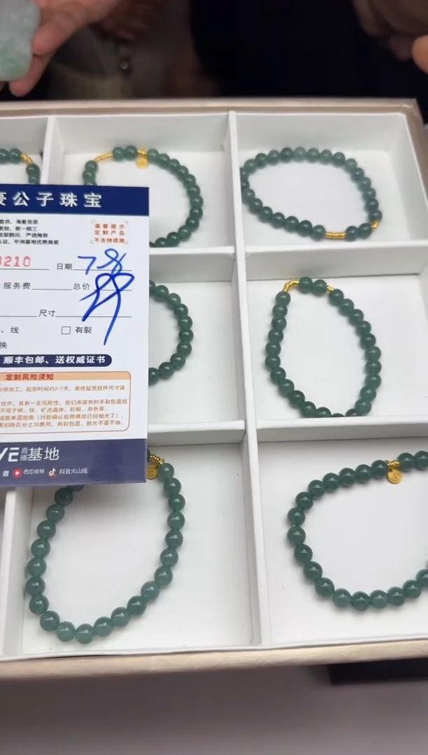 翡翠银S925镶嵌颈饰33210（多样性发货一条）