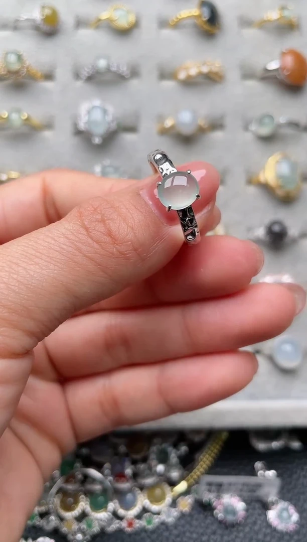 【闪购商品】翡翠戒指银S925镶嵌1111111111  34