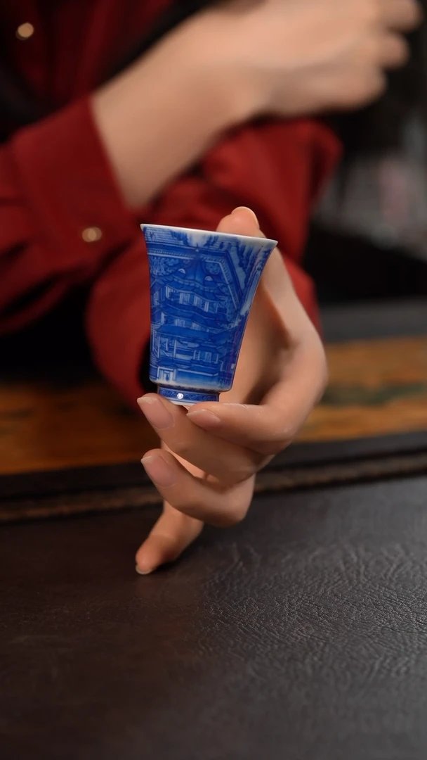 【闪购商品】杯仪贤堂山水大明宫图闻香杯B