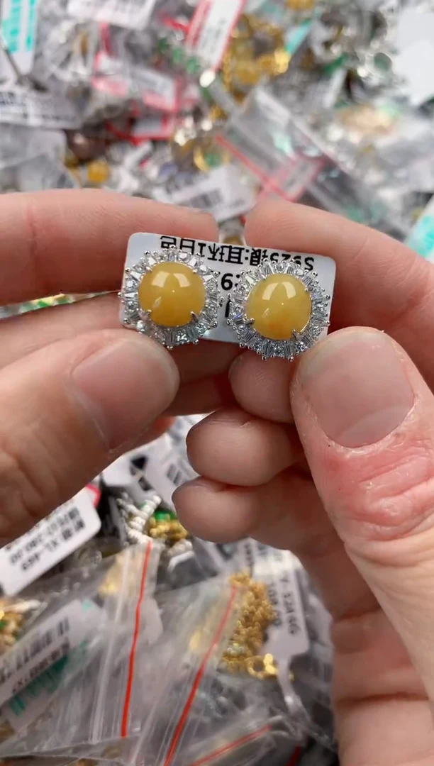 银S925镶嵌戒指翡翠222     5