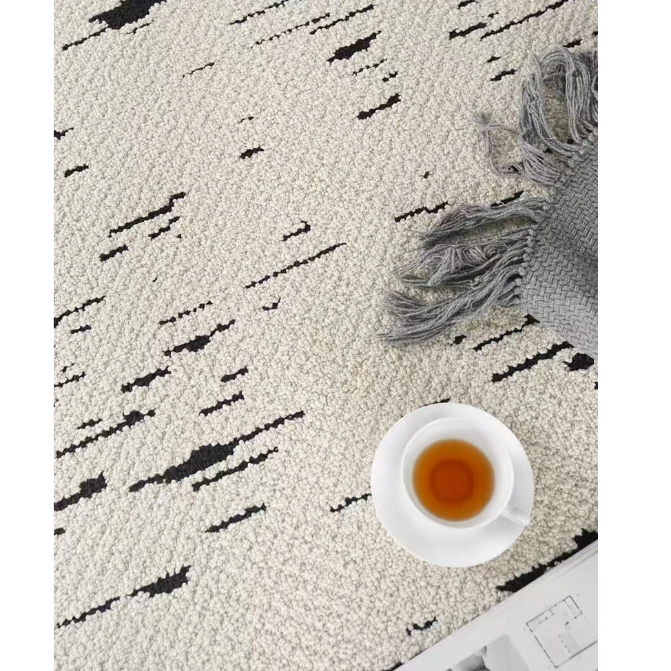 洛米尔家用轻奢简约茶几垫地毯网红抽象防滑地毯床边毯大面积耐脏