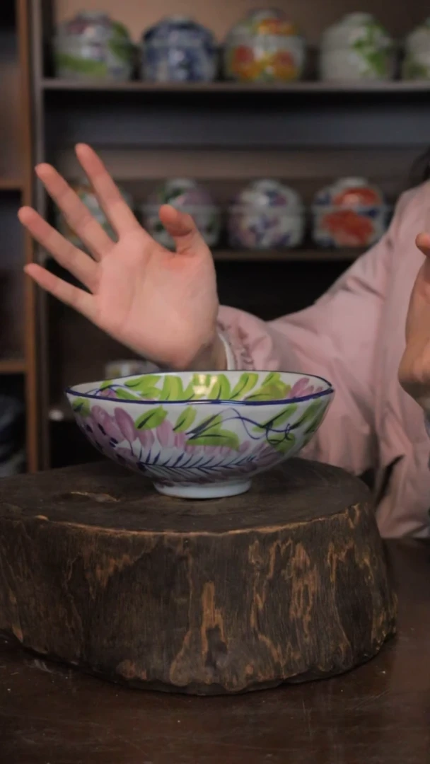 【闪购商品】椿野6.5寸锤纹小碗（紫藤）C040