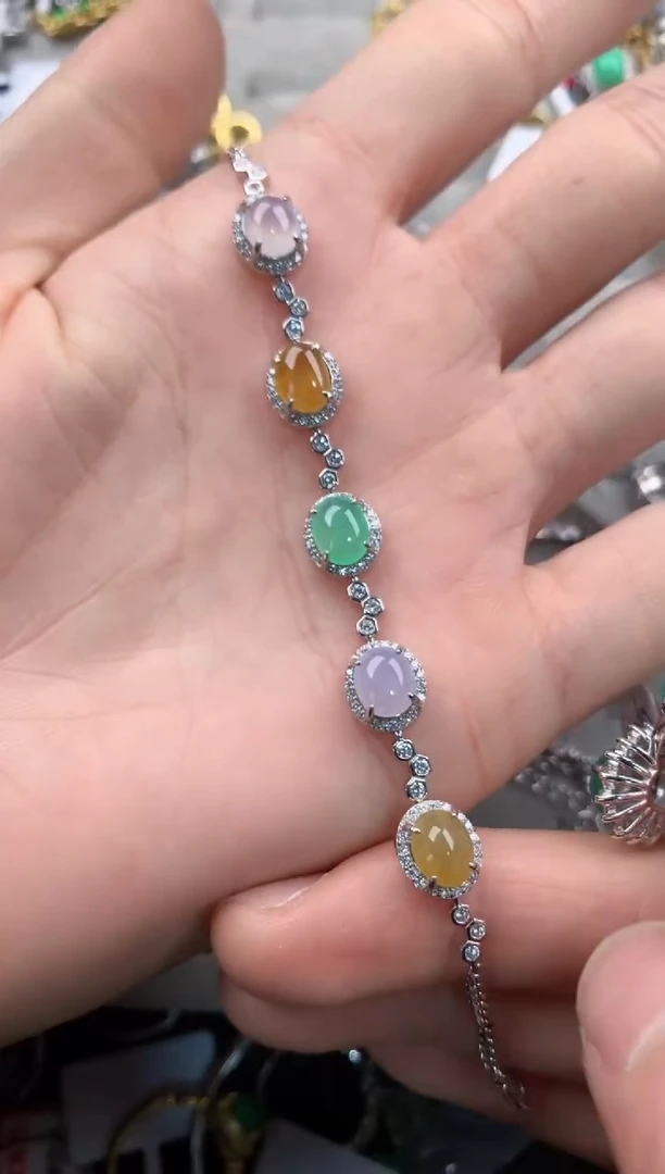 银S925镶嵌戒指翡翠333   4