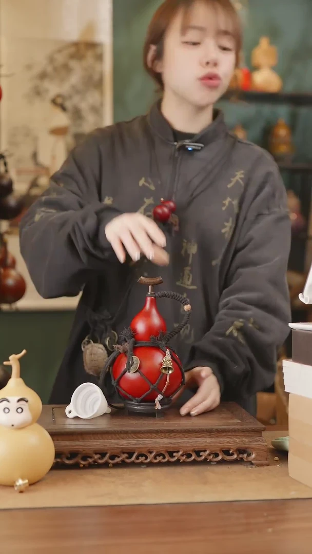 【闪购商品】178号精品天然大漆工艺防渗内胆酒葫芦~