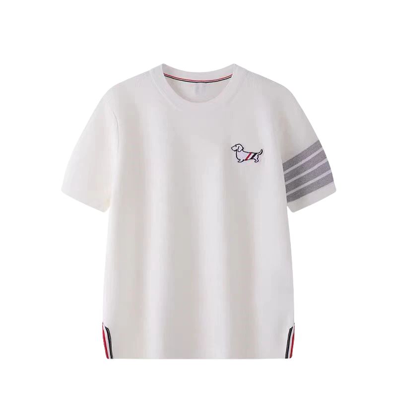 【COCO LESLEY】小狗刺绣韩版夏装女新款正肩针织短袖t恤X211