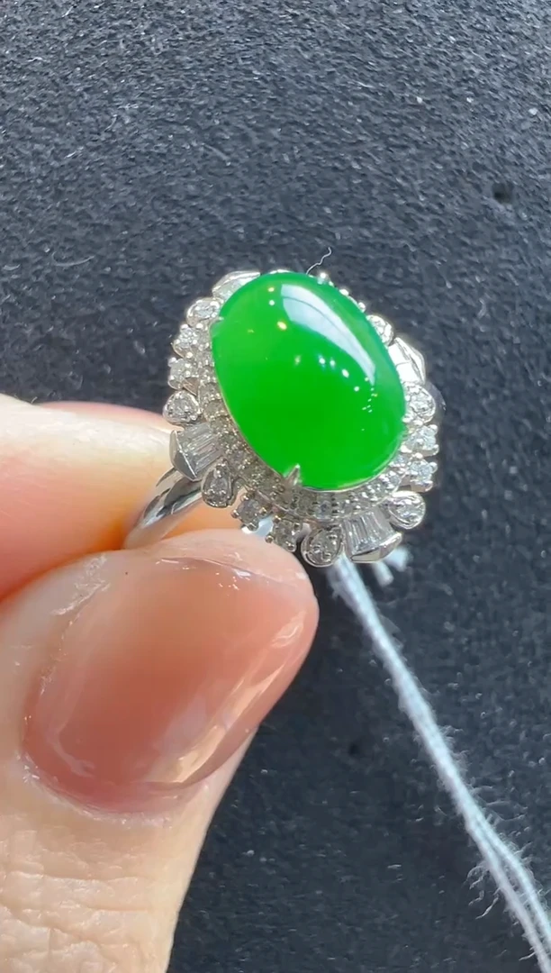 【闪购商品】翡翠戒指18K金镶嵌多样性发货拍一发一