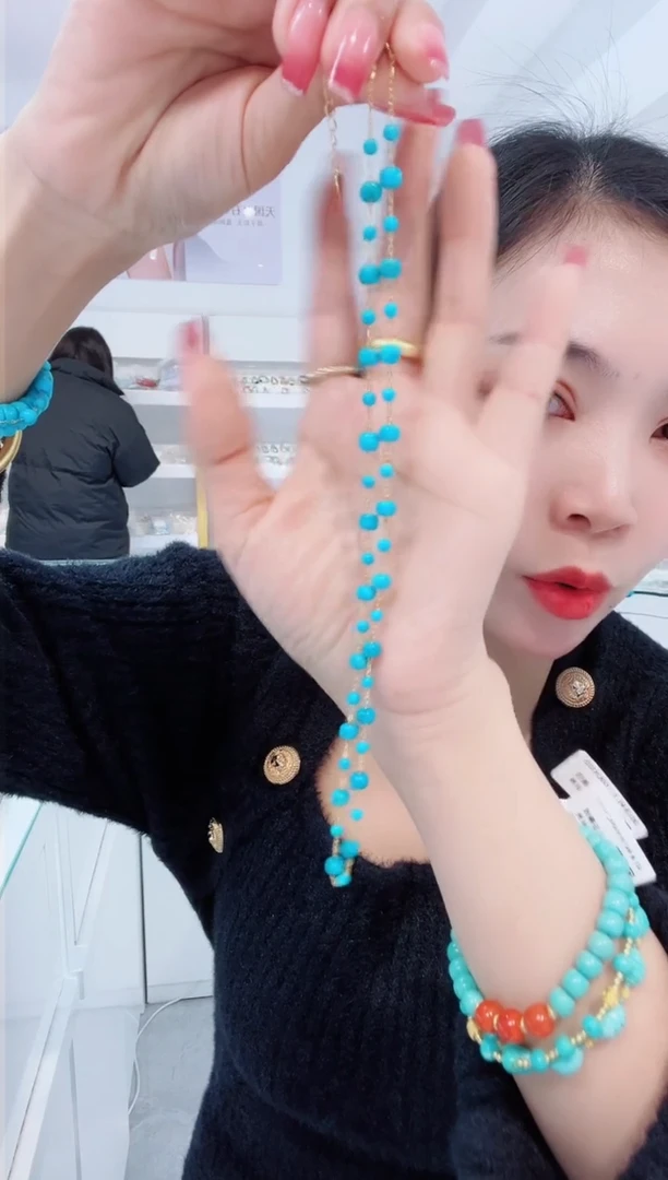 【闪购商品】绿松石项链银S925镶嵌发货一件