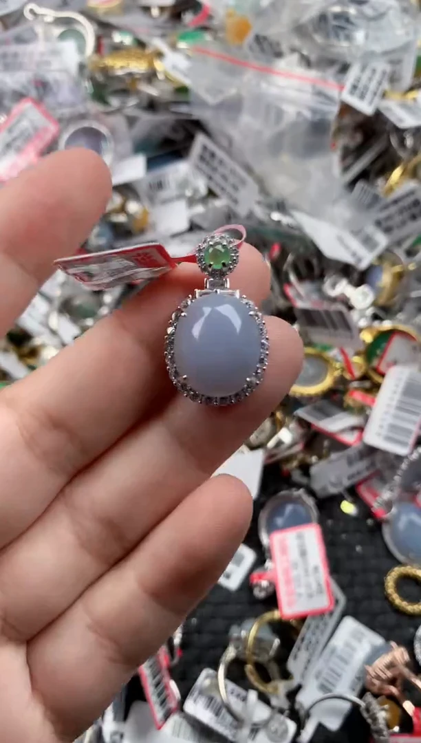 银S925镶嵌戒指翡翠222222   9