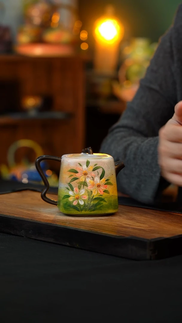 杯手绘心瓷陶瓷浮力