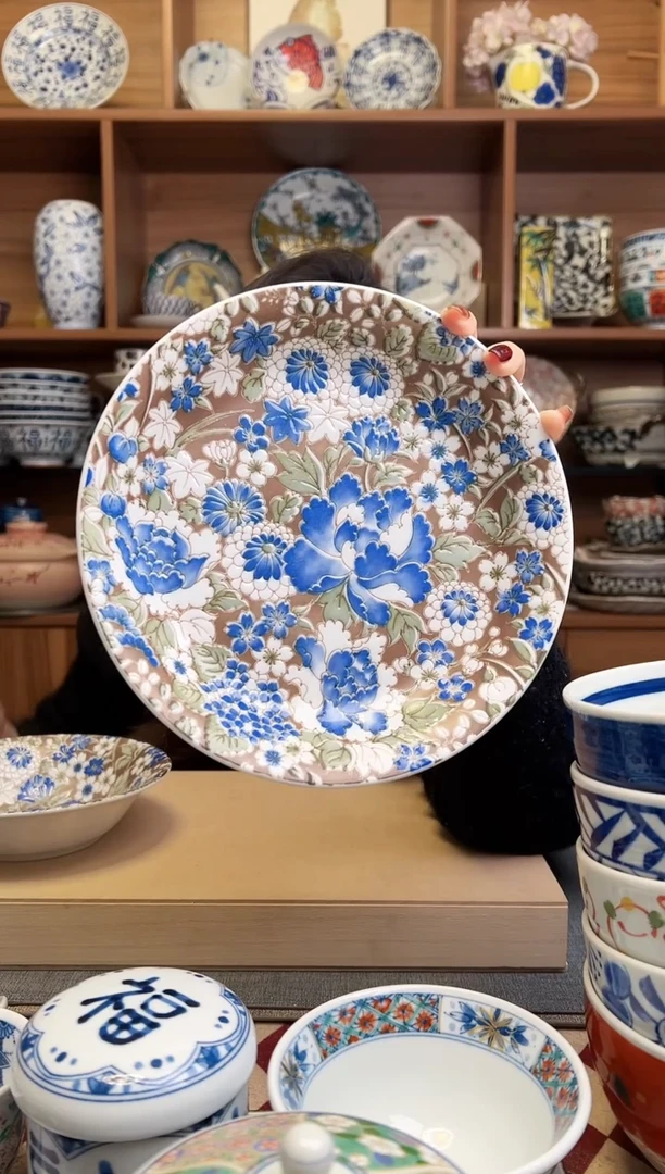 京友禅蓝 8.7”深盘