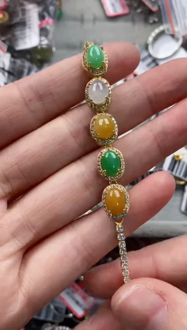 银S925镶嵌戒指翡翠333----7