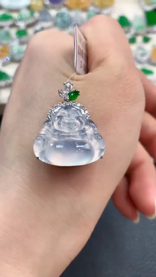 【闪购商品】翡翠吊坠(不含链)18K金镶嵌m64