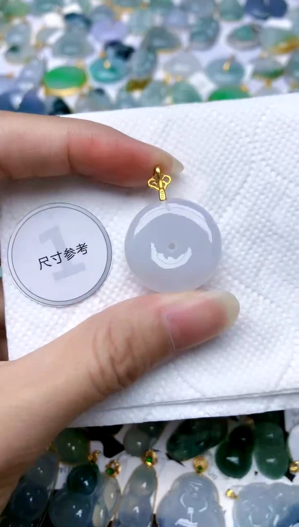 颈饰银S925镶嵌翡翠天然A货翡翠