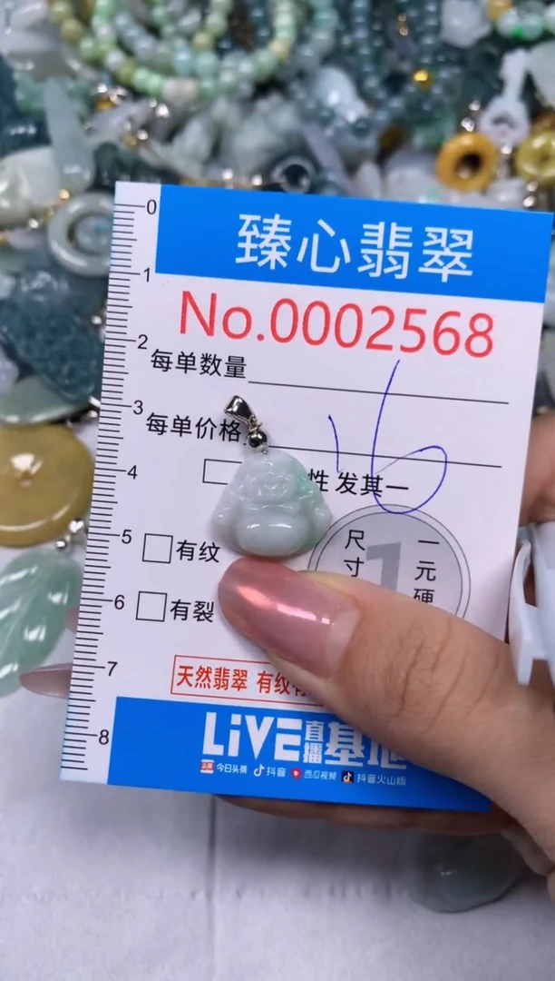 【闪购商品】翡翠颈饰未镶嵌含绳0002568