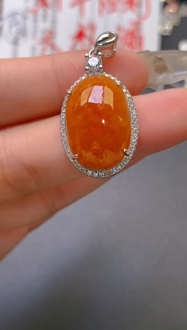 【闪购商品】翡翠耳饰银S925镶嵌天然A货翡翠1