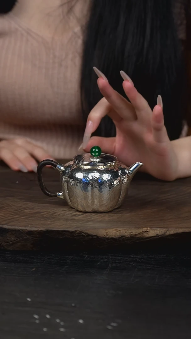 手工新款南瓜银壶