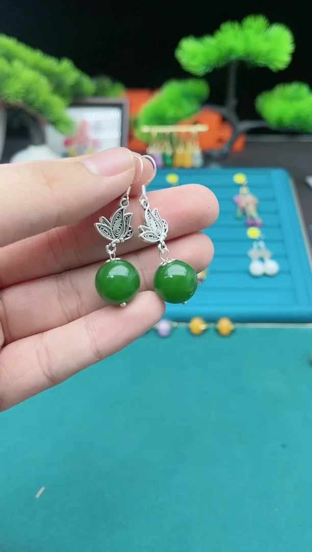 【闪购商品】玛瑙/玉髓耳钉银S925镶嵌429000