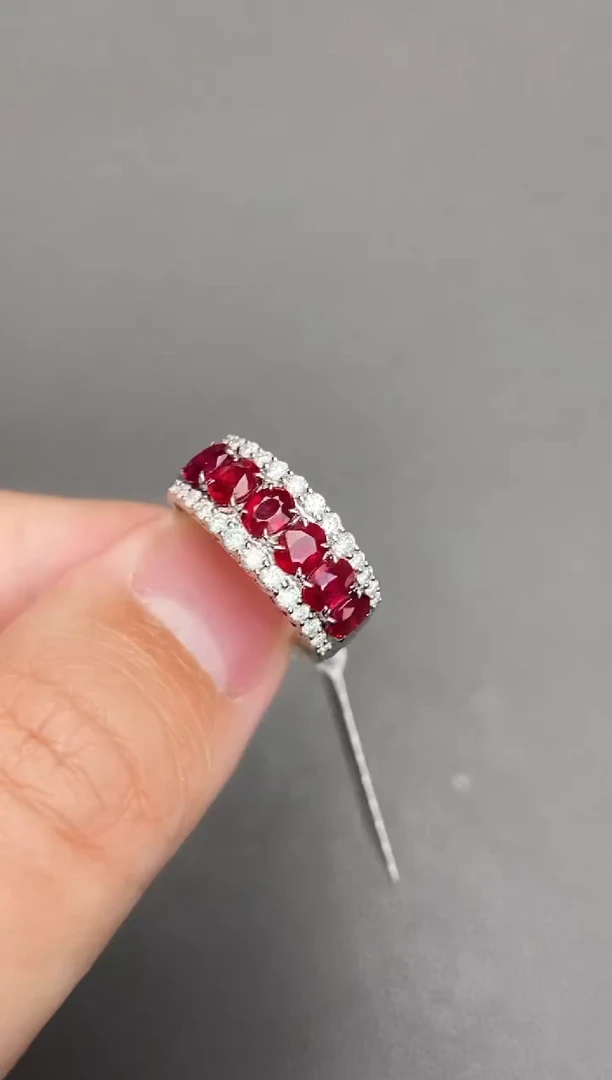 18K金镶嵌戒指红宝石1.85ct/七天鉴赏