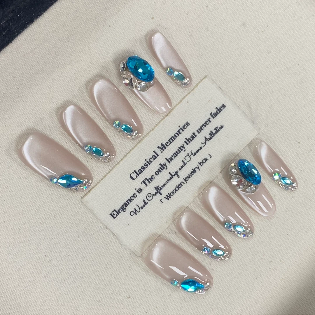 夏季 新款高货【鲛人泪】JD1929纯手工轻奢美甲穿戴甲（送工具包）