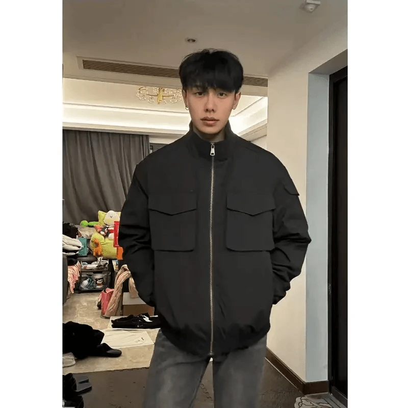 《斌子专属》2025春季立领工装夹 克显肩宽刺绣美式休闲复古外套