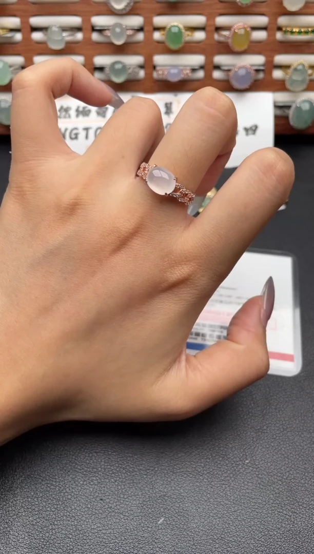 翡翠戒指银S925镶嵌6935015929029400060