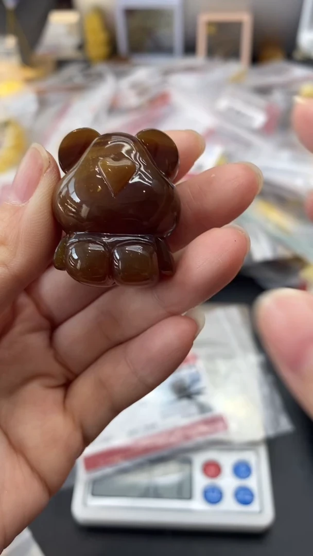 琥珀未镶嵌珠宝奇石彩**黑384（10发1