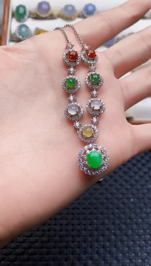 银S925镶嵌戒指翡翠2514