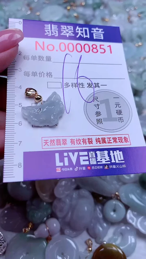 吊坠(不含链)未镶嵌翡翠851