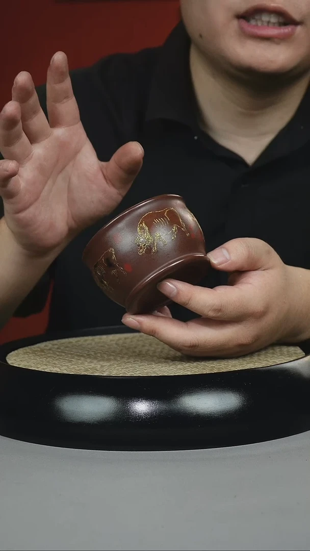 茶壶紫砂底槽清 五牛杯