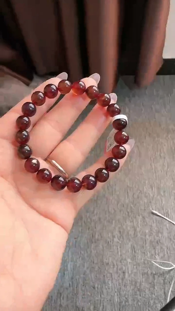 【闪购商品】琥珀手链未镶嵌规格9紫翳灵草手串#32